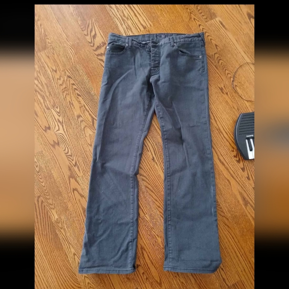 Men's Dark Gray Straight-Leg Jeans